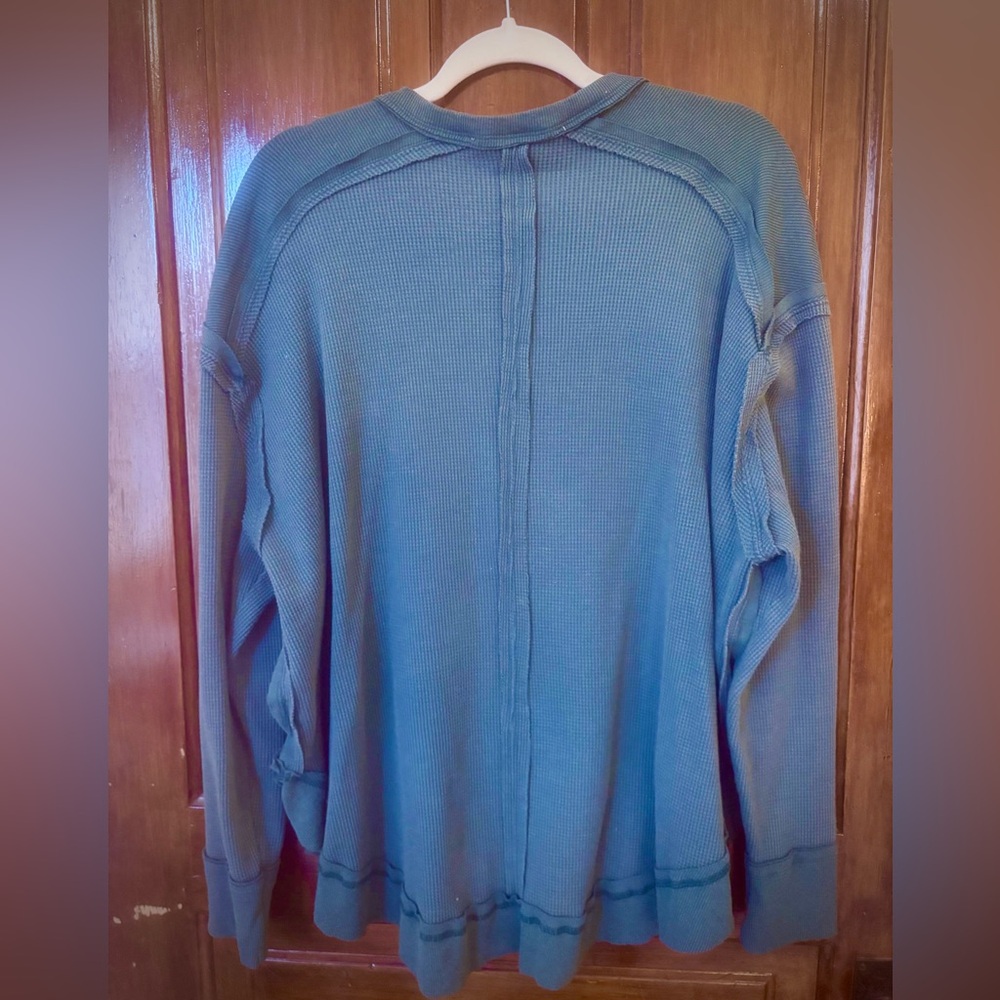 Three Bird Nest Oversized Long Sleeve Pullover in Forest Green - Picture 5 of 5